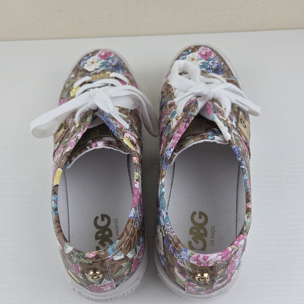 G by Guess GBG Los Angeles Backer Women's Size 8.5 Pink/White/Floral Shoes - Picture 9 of 16
